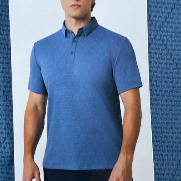 Modern Ambition Blue Polo Shirt Men’s L Moisture Wicking Stretch a1315 - Picture 2 of 10